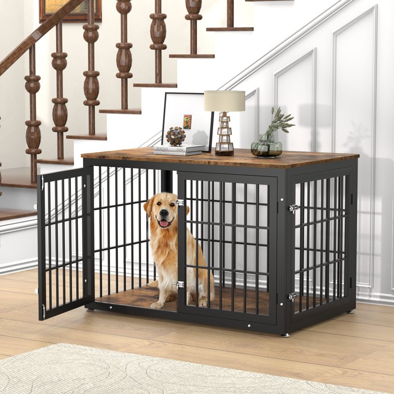 Tucker Murphy Pet Heavy Duty Dog Crate Furniture Decorative Pet House End Table Wooden Cage Kennel Furniture Indoor Reviews Wayfair